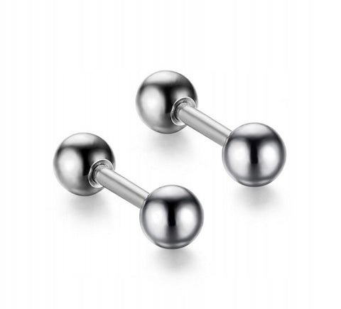 Kolczyki stal chirurgiczna labret TRAUGUS HELIX srebrne KULKA