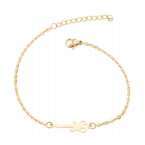 Gold surgical steel bracelet ELECTRIC GUITAR 