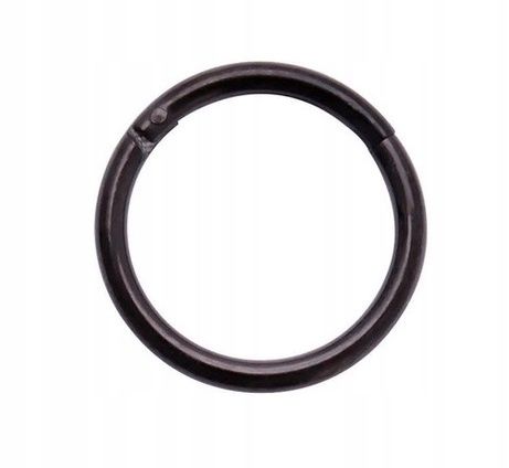 Kolczyk stal chirurgiczna kółko CLICKER czarny 1.0/12mm TRAGUS HELIX 1 szt.
