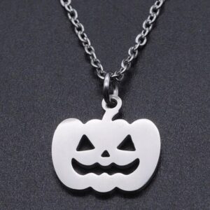 Naszyjnik stal chirurgiczna srebrny DYNIA HALLOWEEN