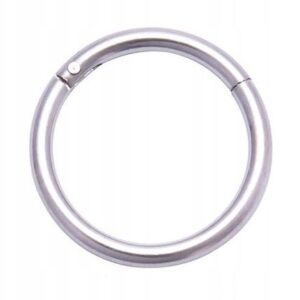 Kolczyk stal chirurgiczna kółko clicker srebrny 1.0/8mm tragus helix 1 szt.