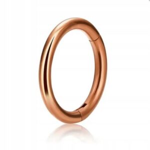 Kolczyk tytanowy kółko clicker różowe złoto 1.0/7mm tragus helix 1 szt.