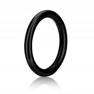 Kolczyk tytanowy kółko clicker czarny 1.0/6mm tragus helix 1 szt.