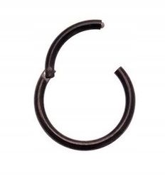 Kolczyk stal chirurgiczna kółko CLICKER czarny 1.0/12mm TRAGUS HELIX 1 szt. - obrazek 2